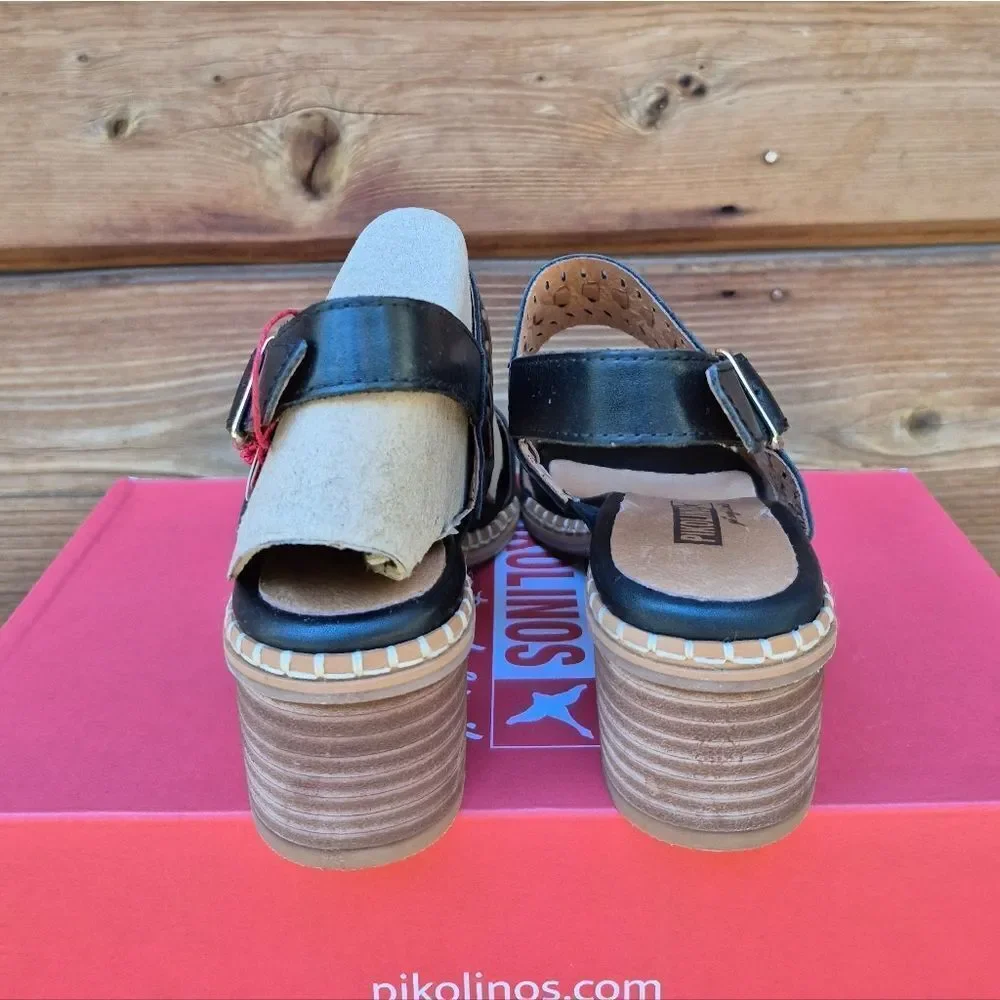NWB Pikolinos BLANES Leather Heeled Sandals Shoes